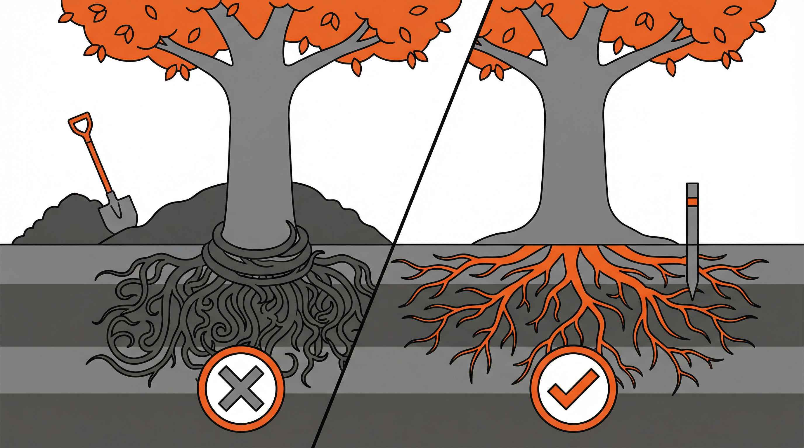 Adding soil around trees – what you need to know before changing grade