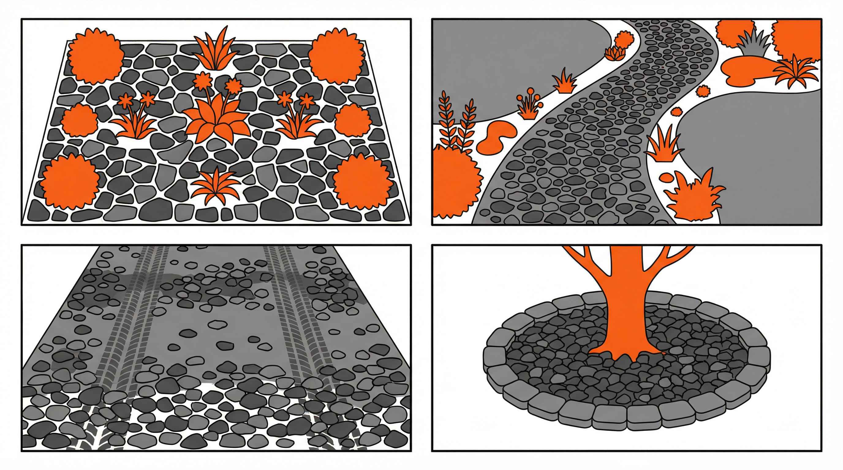 Black Gravel Landscaping Ideas  Benefits, Costs &#038; Easy Installation