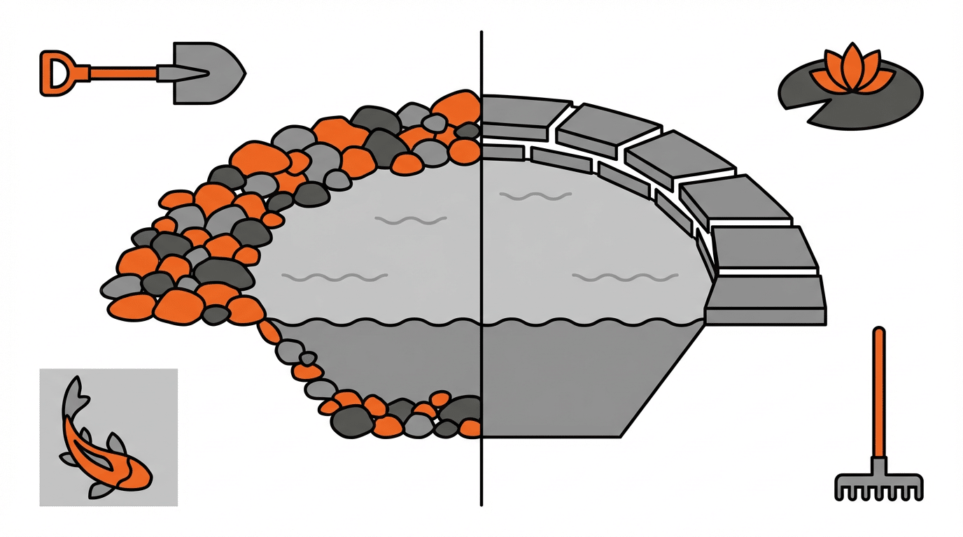 Can gravel be used for backyard pond edging