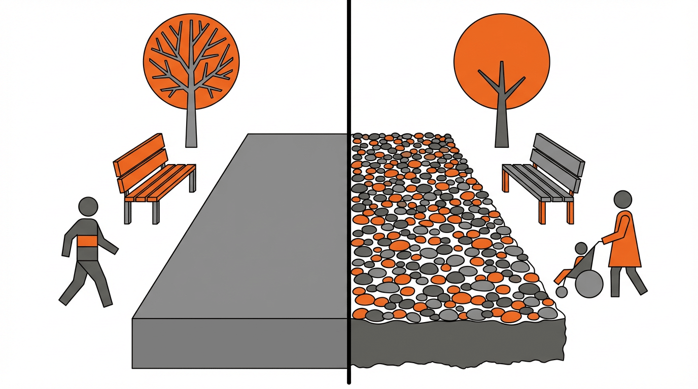 Can gravel be used for community park pathways