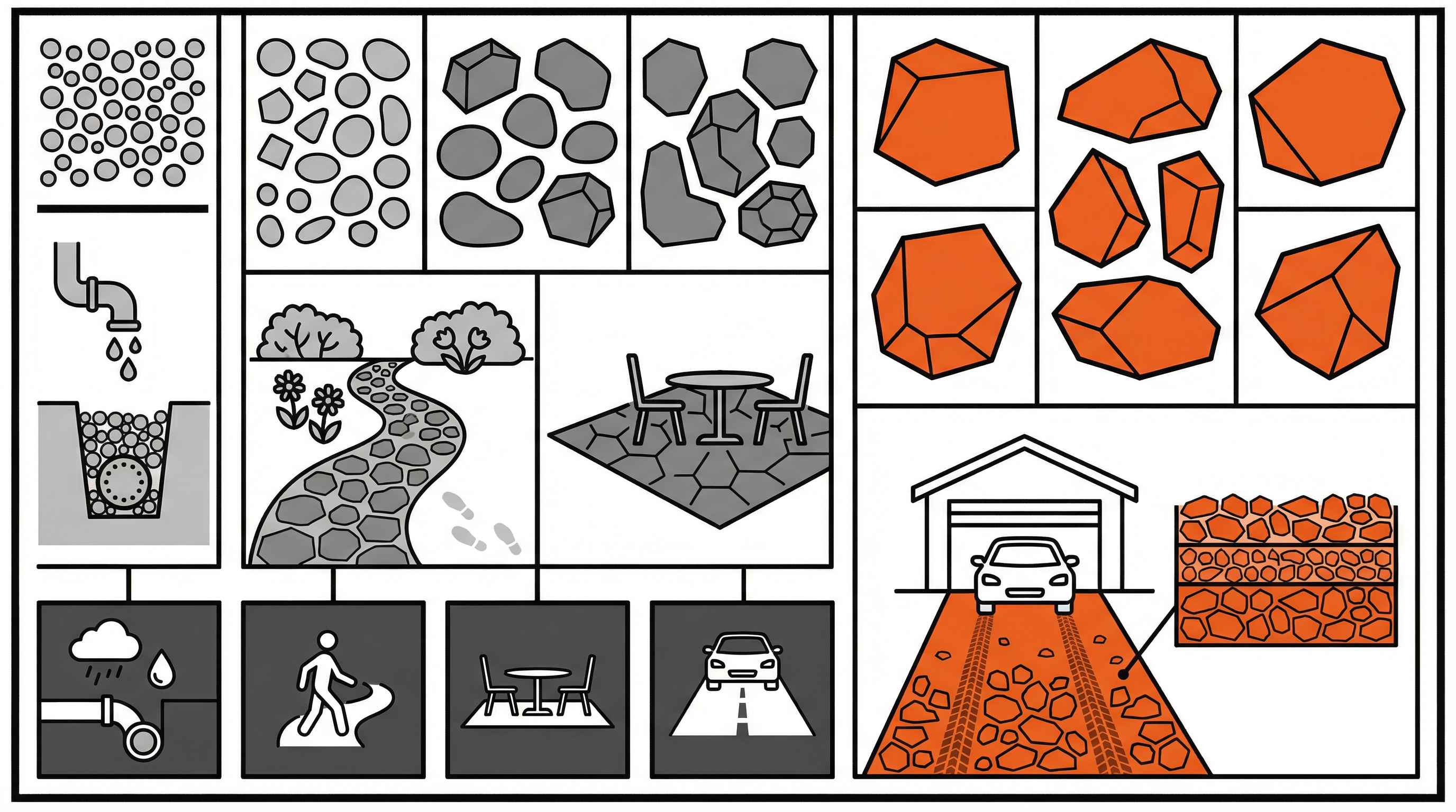 Complete Gravel Size Chart with Pictures for Driveways and Landscaping