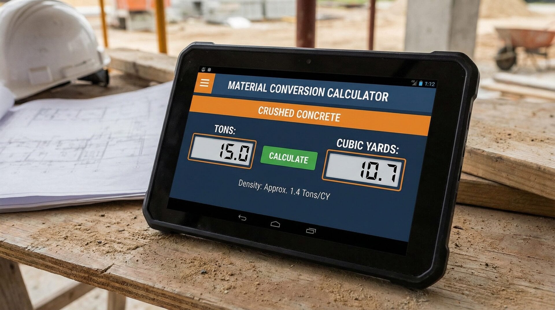 Crushed Concrete Calculator: Convert Tons to Cubic Yards