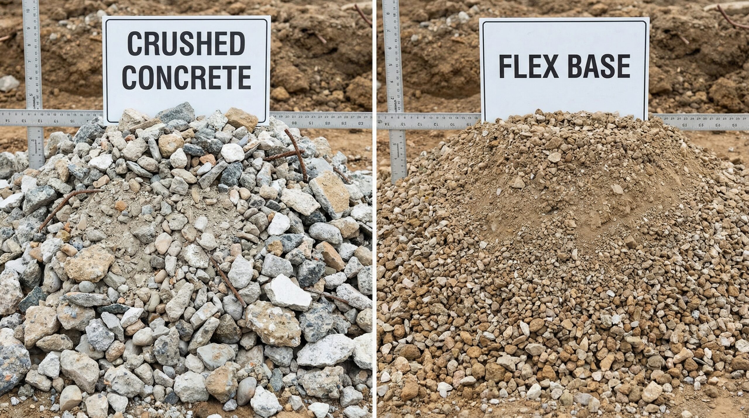 Crushed Concrete vs Flex Base: Which Road Base Is Best for Your Driveway