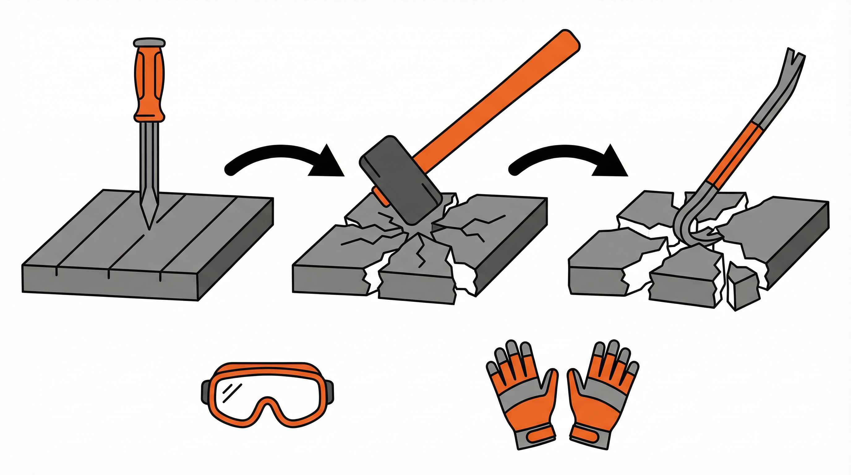 How to Break Concrete by Hand Step by Step Guide