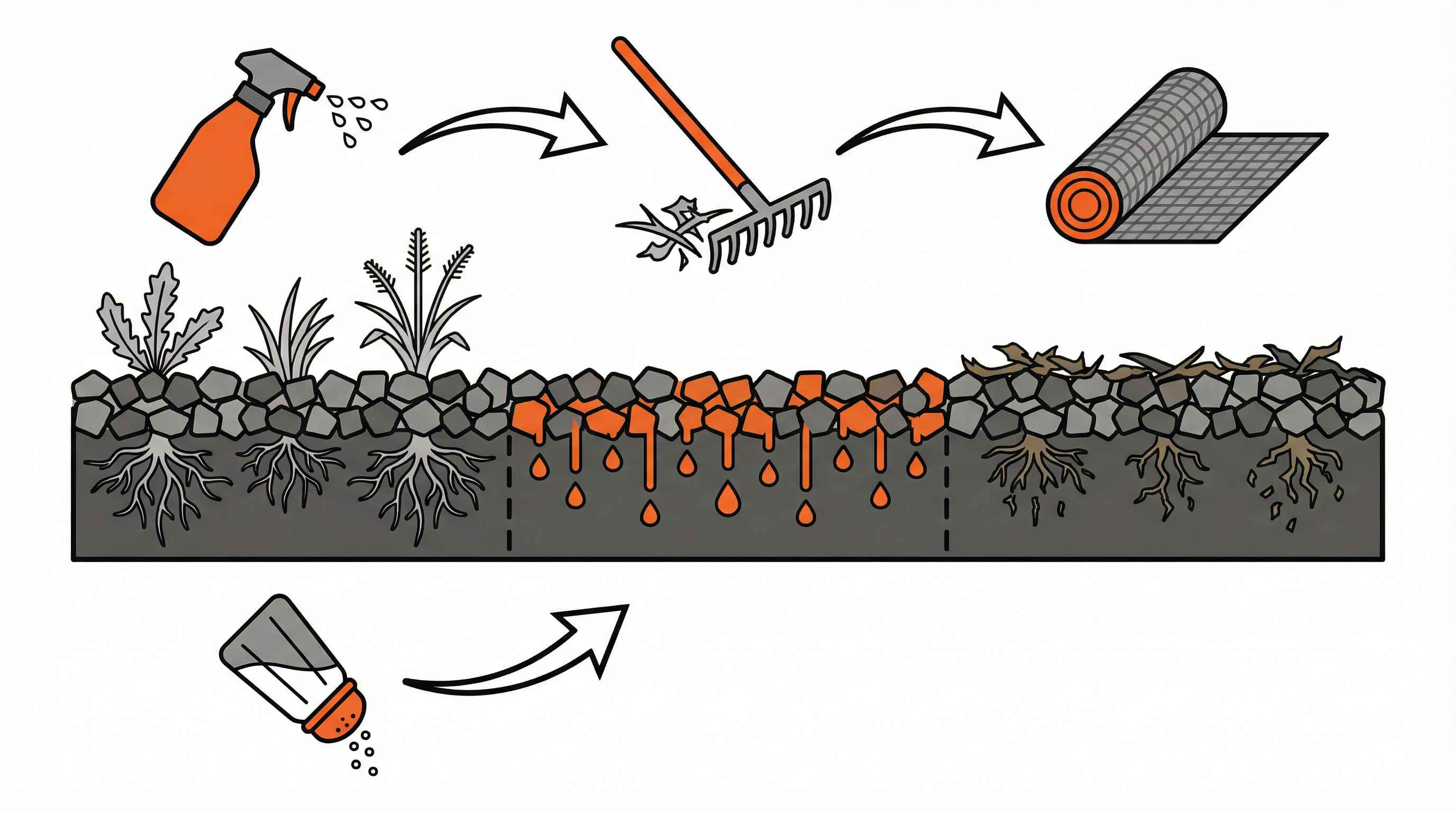 How to permanently kill weeds in gravel driveways