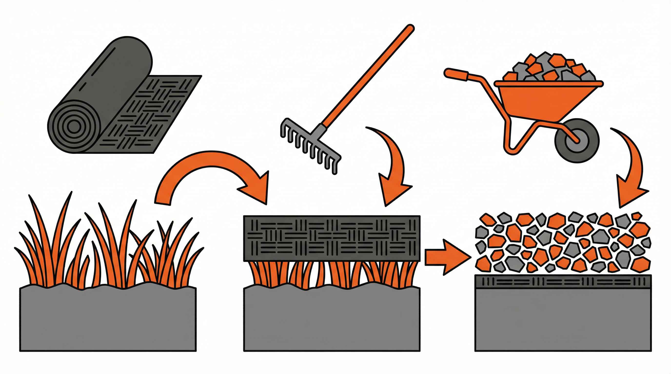 How to Put Gravel Over Grass Without Removing It