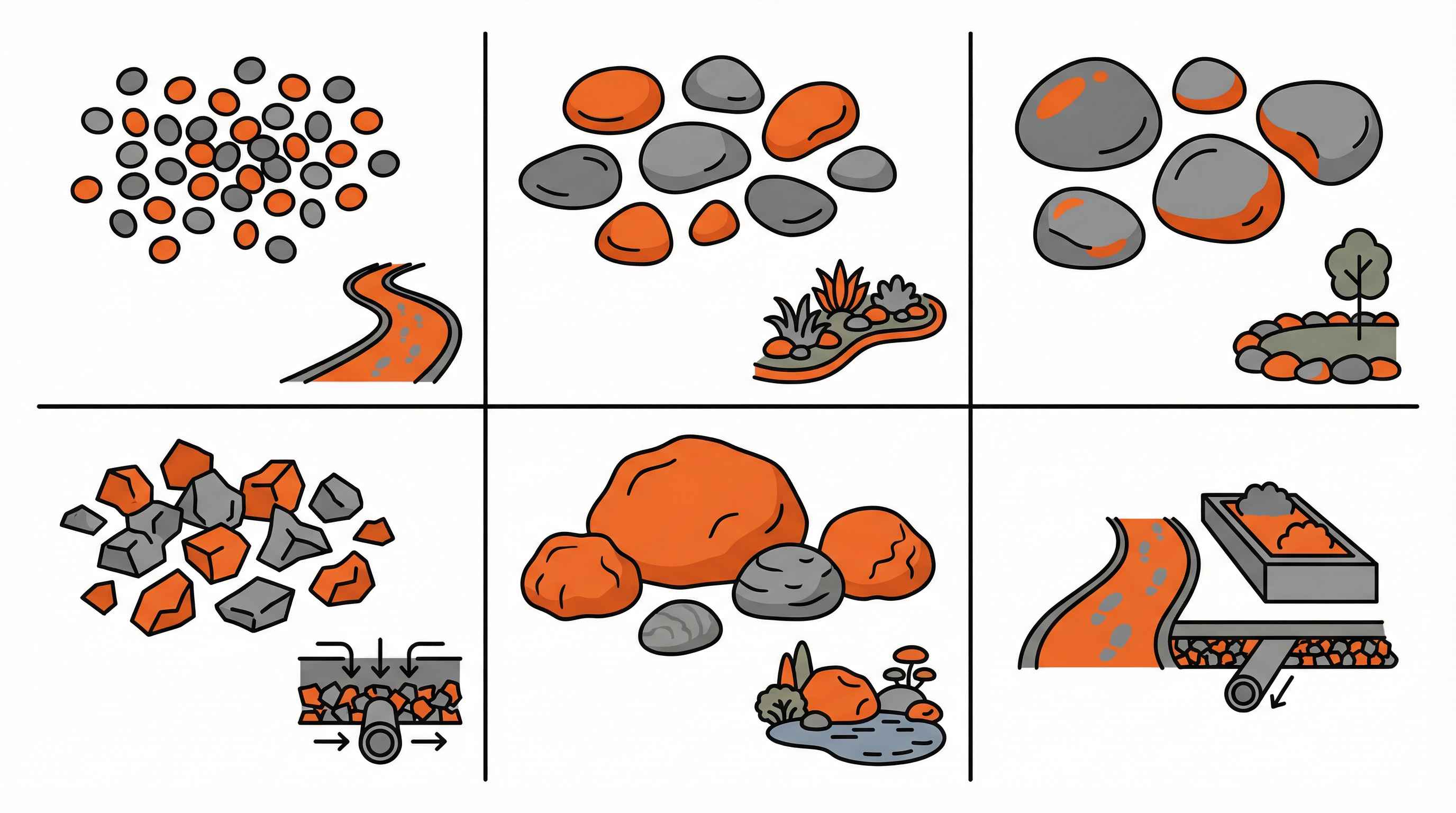 Landscape Rock Size Chart Guide for Choosing the Right Rock