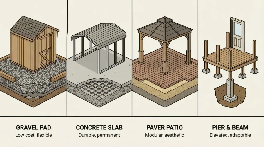 Foundation types comparison diagram