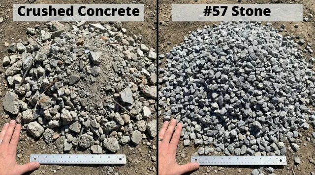Crushed Concrete vs #57 Stone: Which Is Best for Your Driveway Project