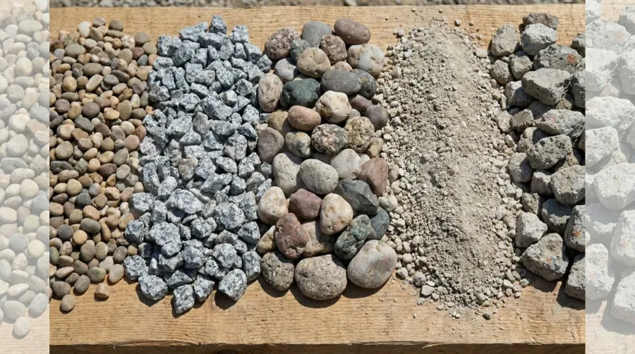 Crushed stone and gravel types comparison