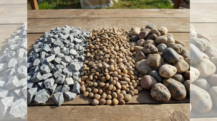 Comparison chart showing different gravel types