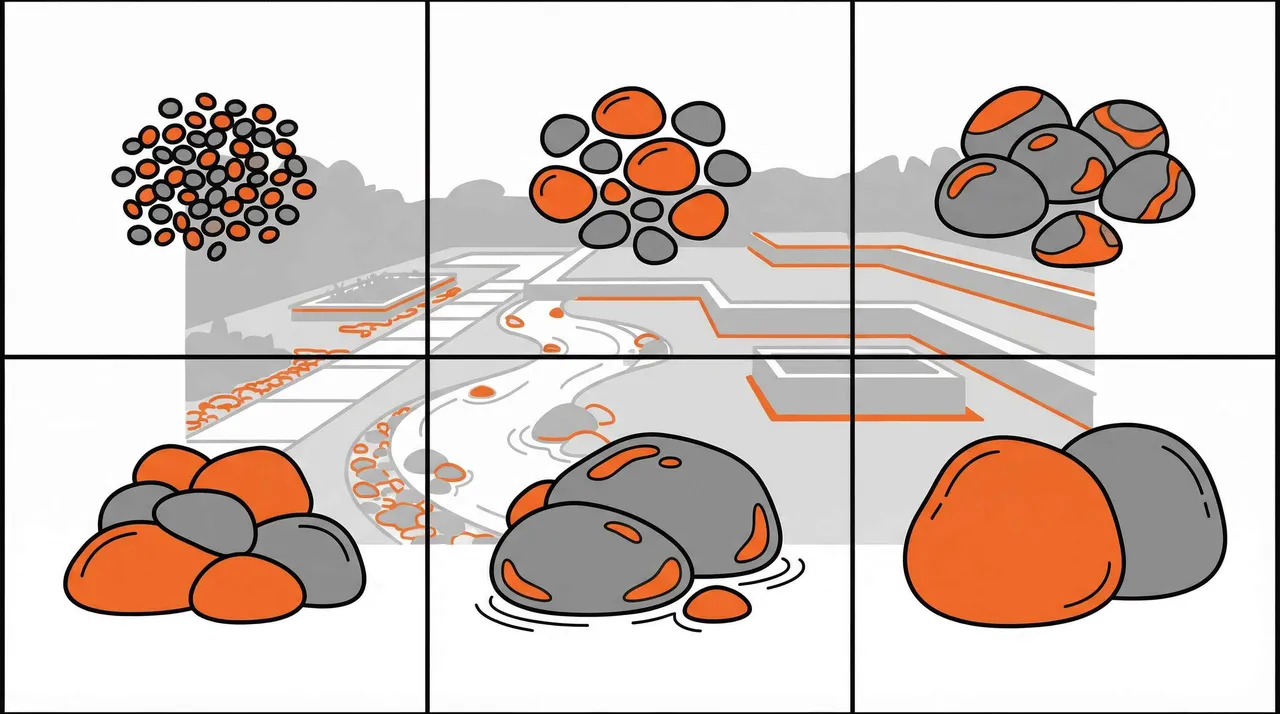 River Rock Sizes Chart and Guide for Landscaping Projects