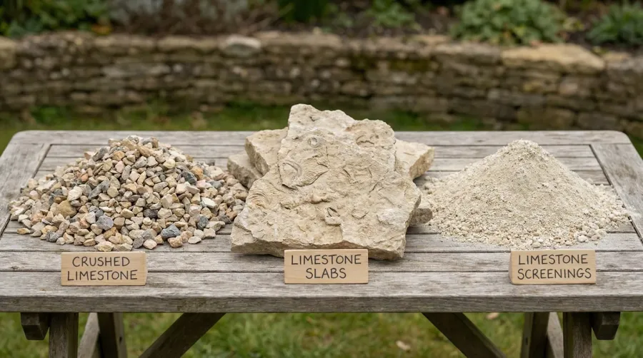 Different limestone types comparison for patio