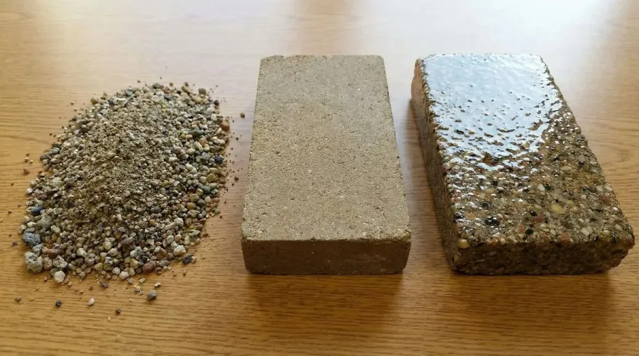 Three types of decomposed granite comparison samples