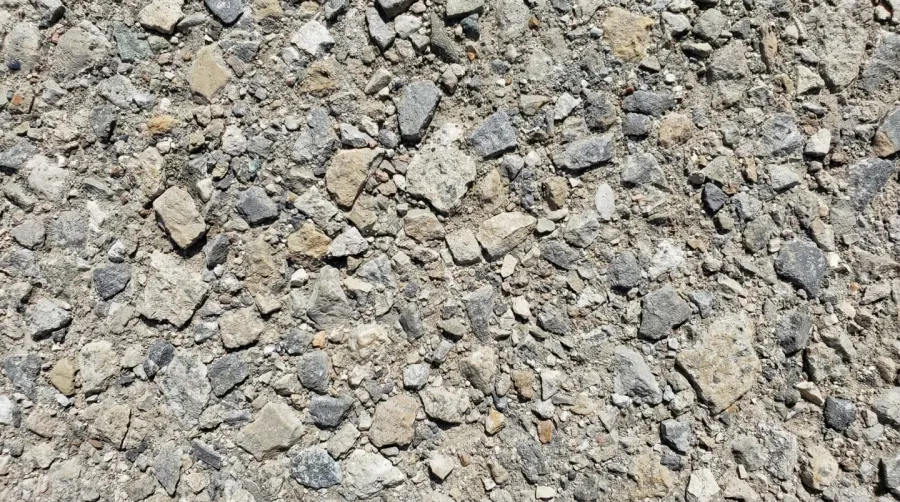 Crushed concrete material close up texture driveway application