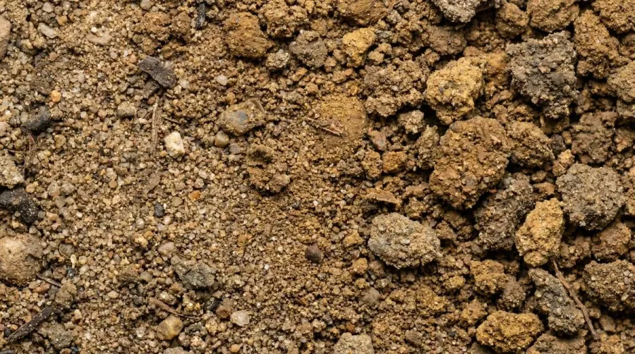 Close up of fill dirt texture and composition