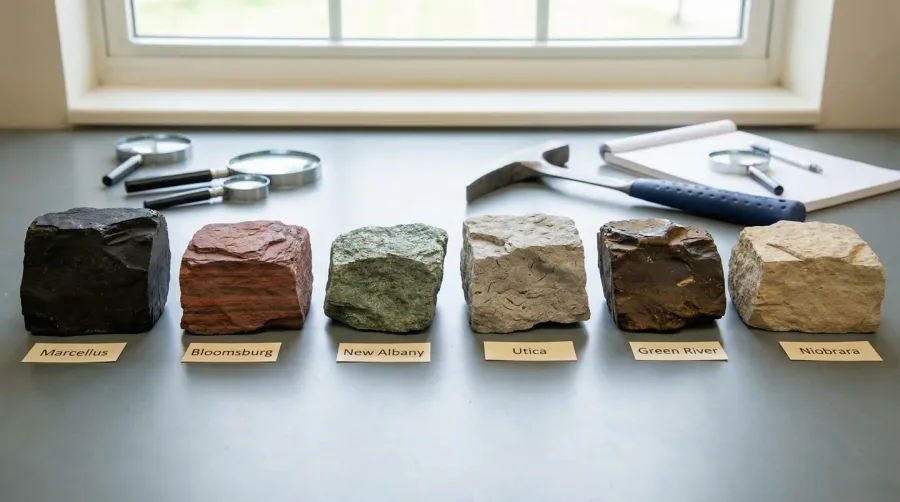 different types of shale comparison