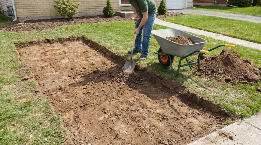 Pea gravel driveway installation process