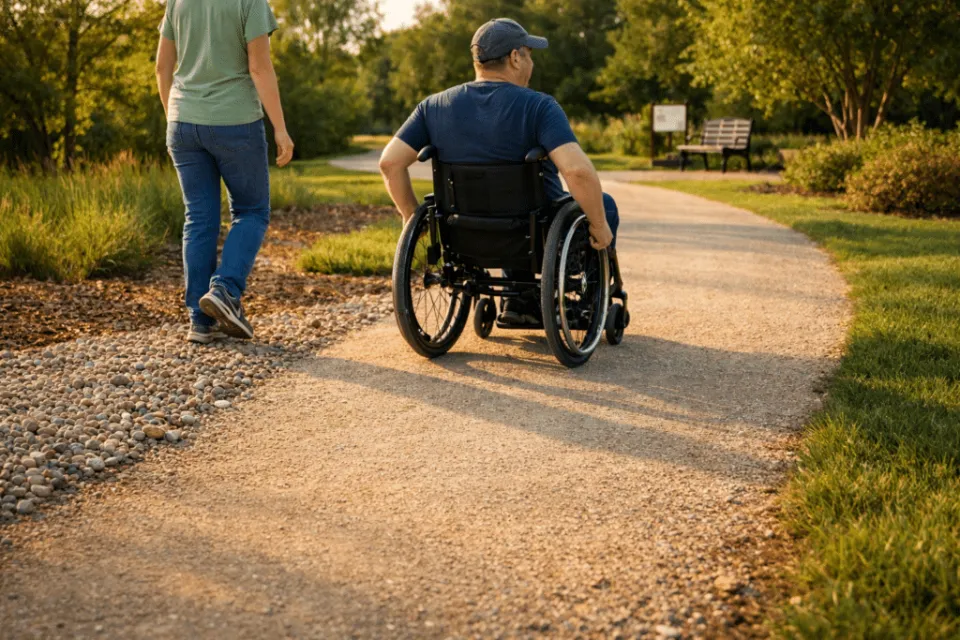¿Es la grava apta para ADA? Las mejores opciones de grava accesible para la movilidad en silla de ruedas