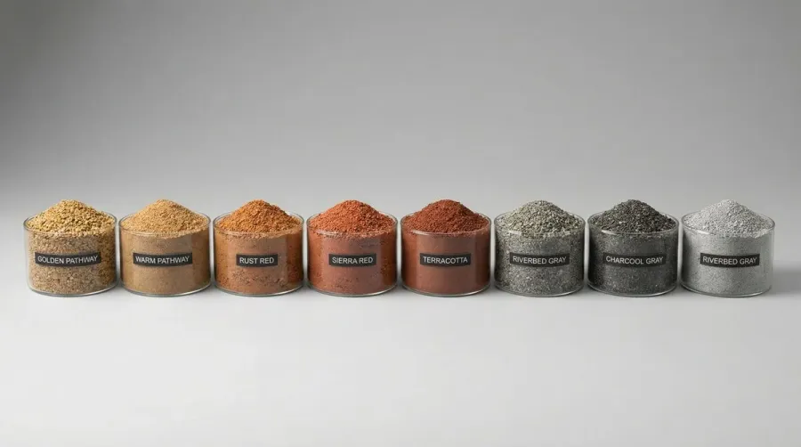 Different colors of decomposed granite samples