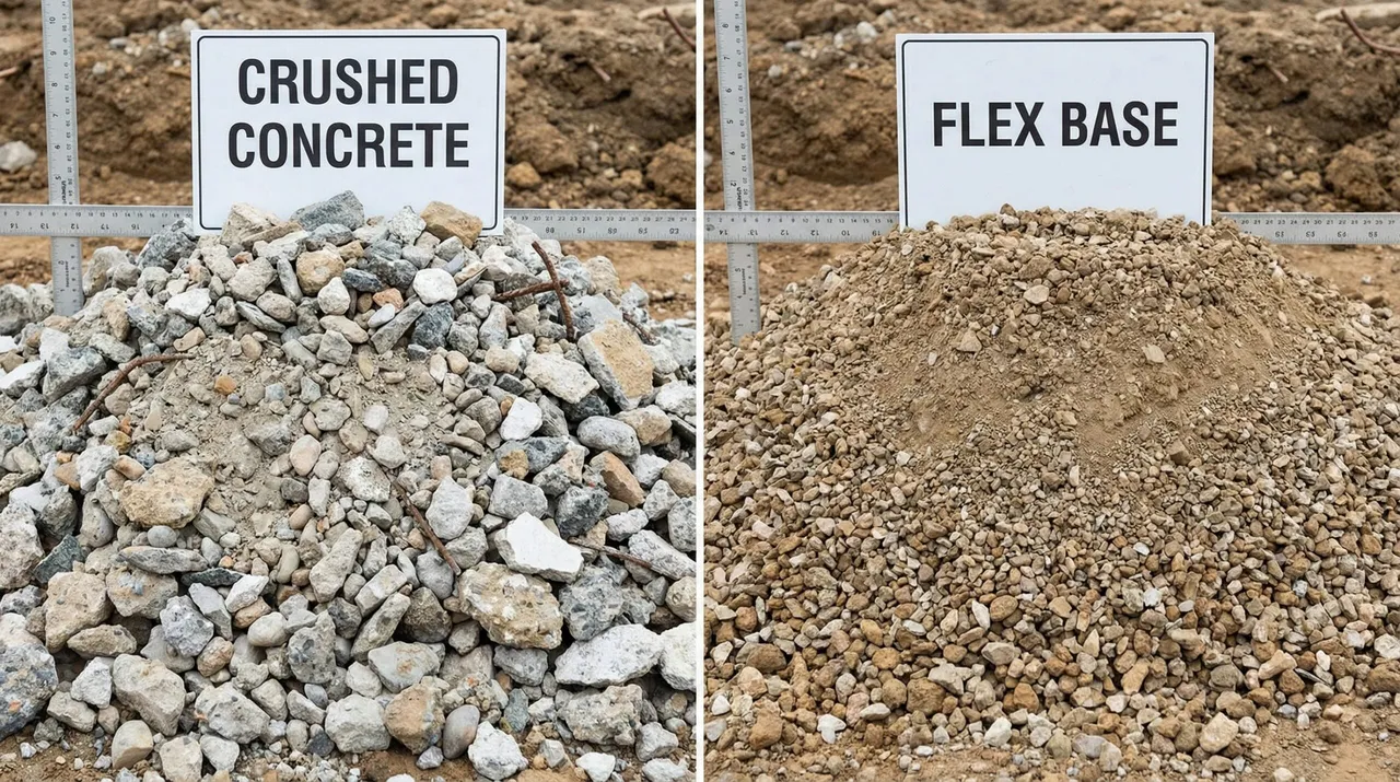Crushed Concrete vs Flex Base: Which Road Base Is Best for Your Driveway