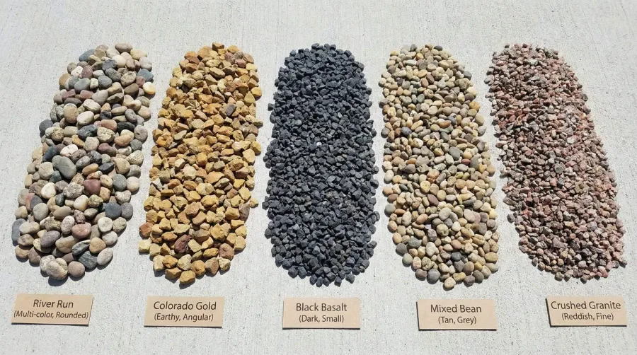 Different types of pea gravel comparison