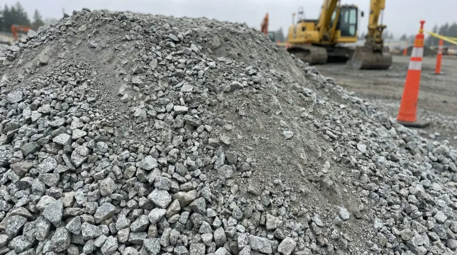 Class 3 Crushed Rock Pile Construction Site
