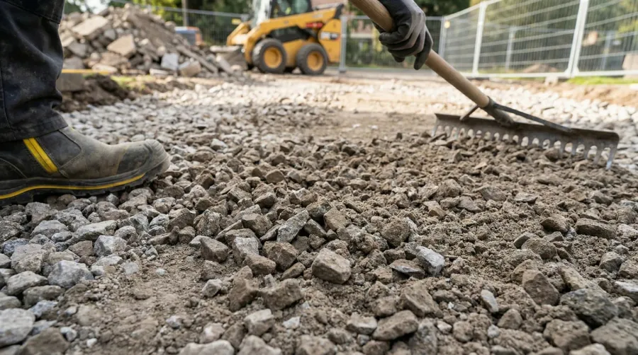 crushed-concrete-driveway-installation-showing-angular-particles