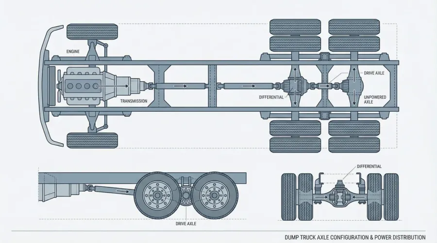 dump truck axle configuration diagram