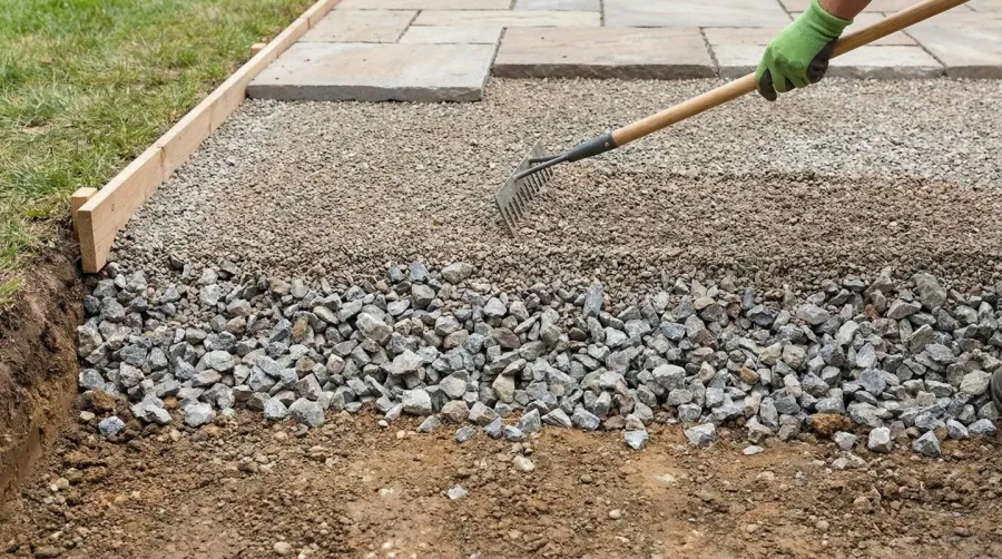 Overview of gravel patio base installation process