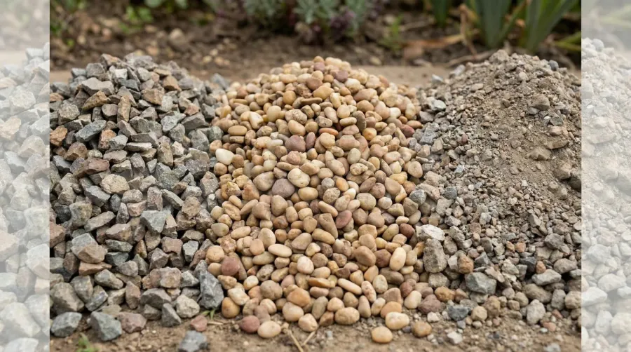 Comparison of different types of gravel stones