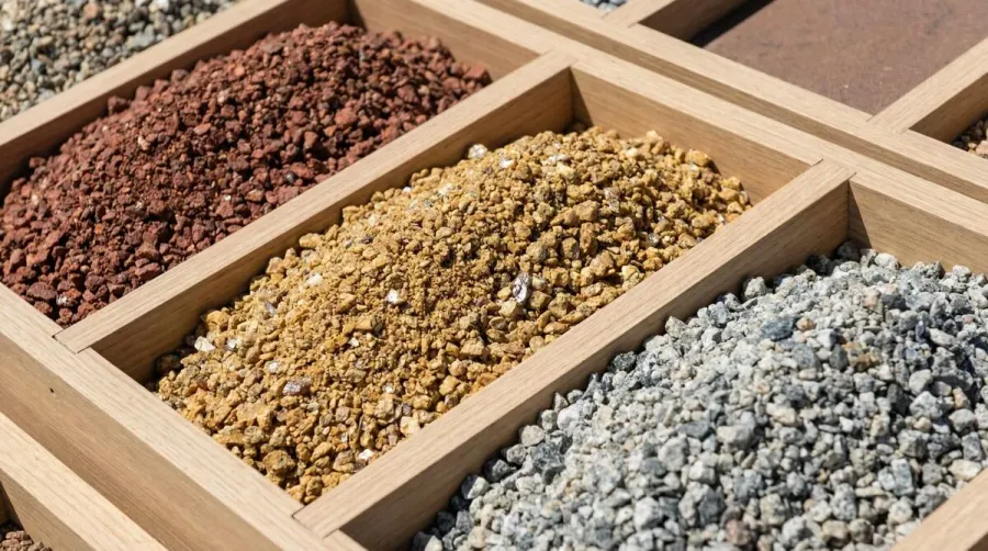 Decomposed granite color variations and samples