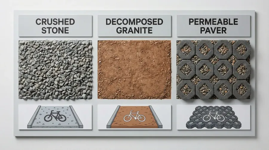 Bike Path Material Comparison Chart
