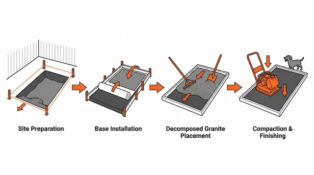 Pistas de Granito Descompuesto para Perros: Material de Base Seguro y de Bajo Mantenimiento para su Jardín