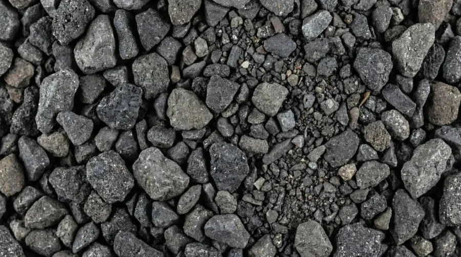 Close-up texture of slag aggregate material for patio base