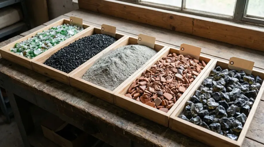Alternative concrete aggregates comparison materials