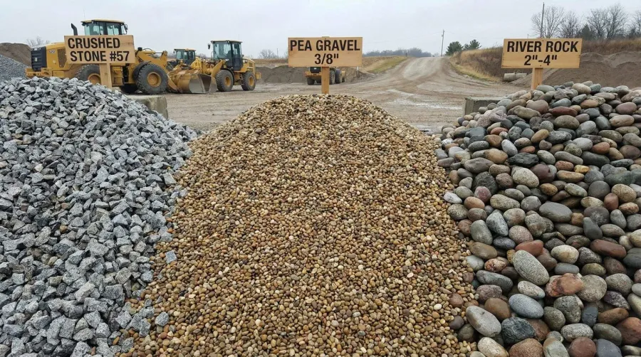 Various Types Of Gravel For Road Construction Crushed Stone Pea Gravel River Rock