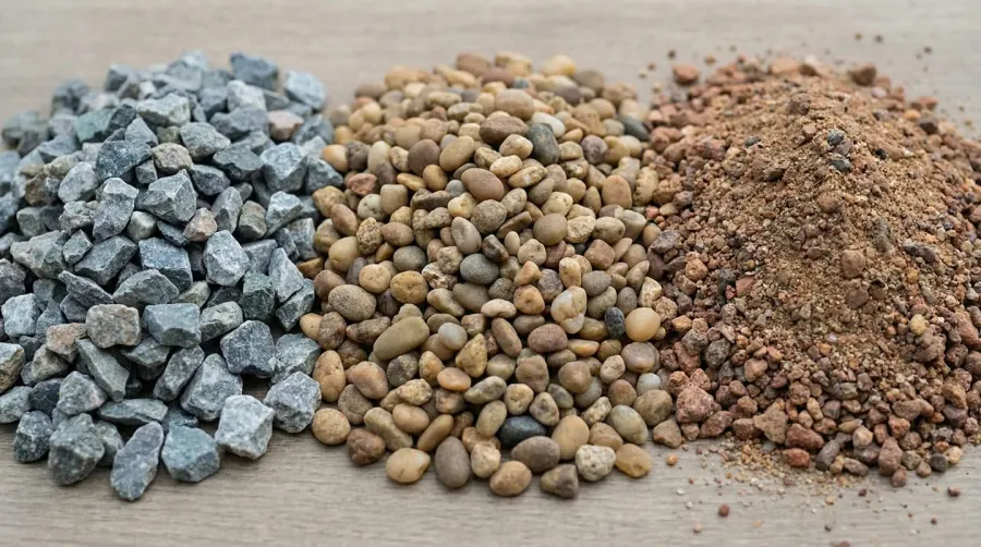 Different types of gravel comparison
