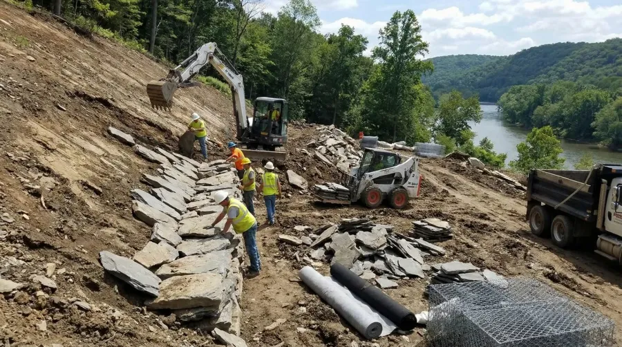 shale erosion control installation process