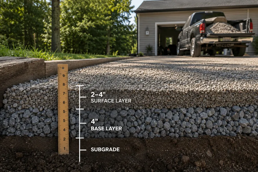 How Deep Should Driveway Gravel Be? (The Right Answer)