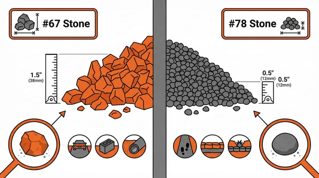 #67 vs #78 Stone Size Chart and Uses for Driveways