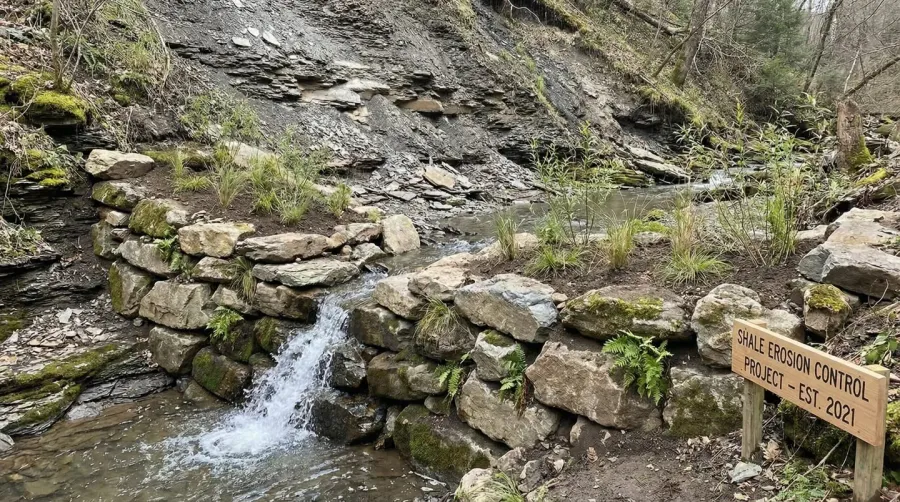 shale erosion control structure example