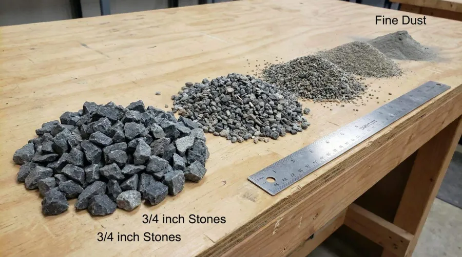 Class 3 Crushed Rock Particle Size Comparison
