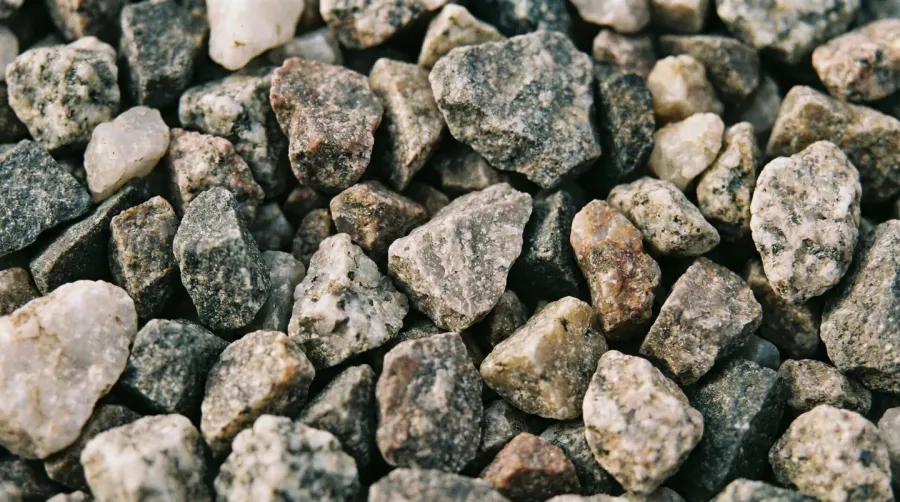 Close-up texture comparison of 53 vs 73 gravel particles