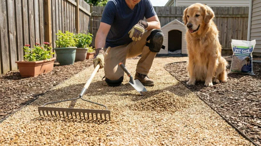 Proper maintenance and care of pet-friendly aggregate surfaces