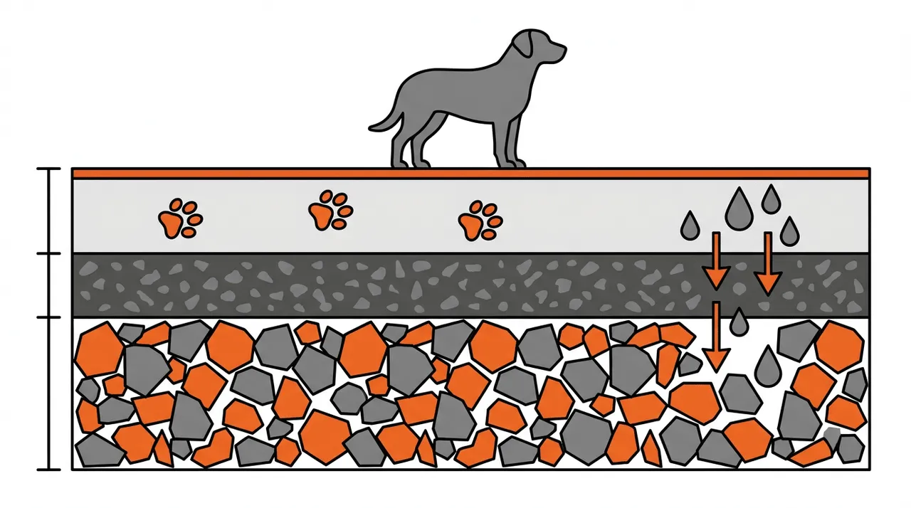 Can gravel be used for a dog run base