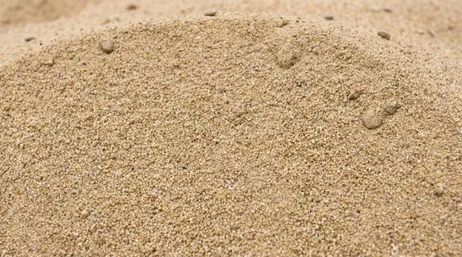 close-up view of fill sand texture showing fine, consistent particles
