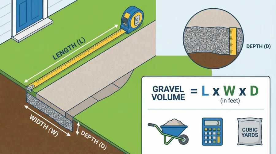 Gravel calculation diagram