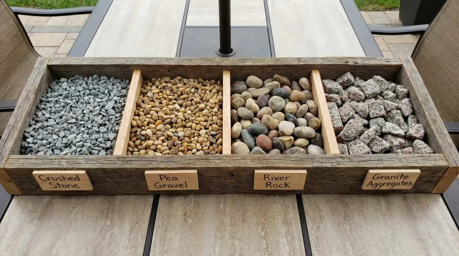 Comparison of different stone types