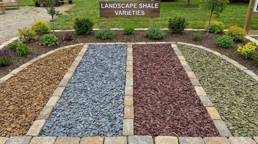 Comparison of different shale colors for walkway applications